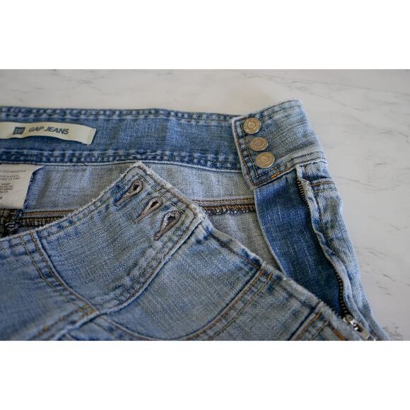 VTG Y2K Gap Jeans Denim Mini Pleated Skirt 20 Preppy Emo grunge Americana Retro - Picture 7 of 13